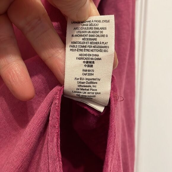 Free People We the Free Faded Pink Raw Trim with Criss Cross Shoulders Top - Picture 7 of 9